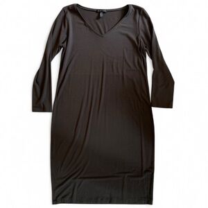 Eileen Fisher Charcoal 3/4 Sleeve Dress